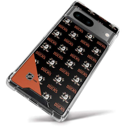 NHL Anaheim Ducks Pattern Google Pixel 8 Clear Case